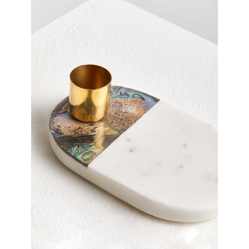 Jill Stoneware Tabletop Candlestick
