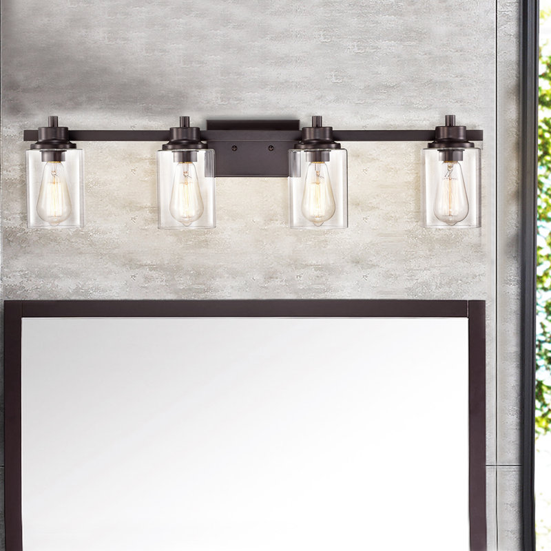 Hudak 4 - Light Dimmable Vanity Light, Oil Rubbed Bronze