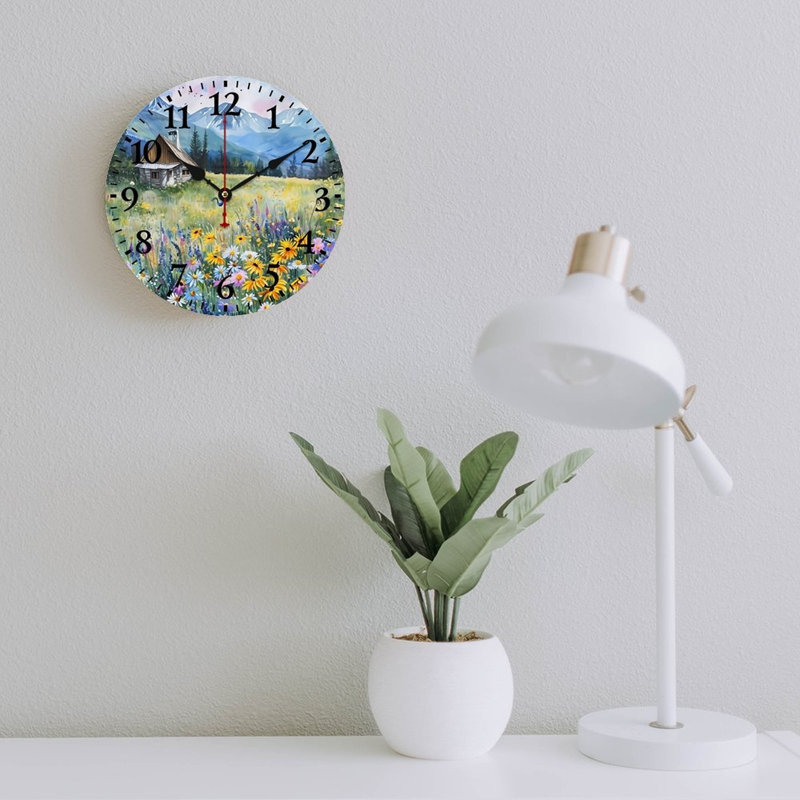 Horloge murale 12 po x 12 po Mountain Meadow