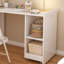 Bureau extensible avec tablettes de rangement et roues mobiles-1090990073
