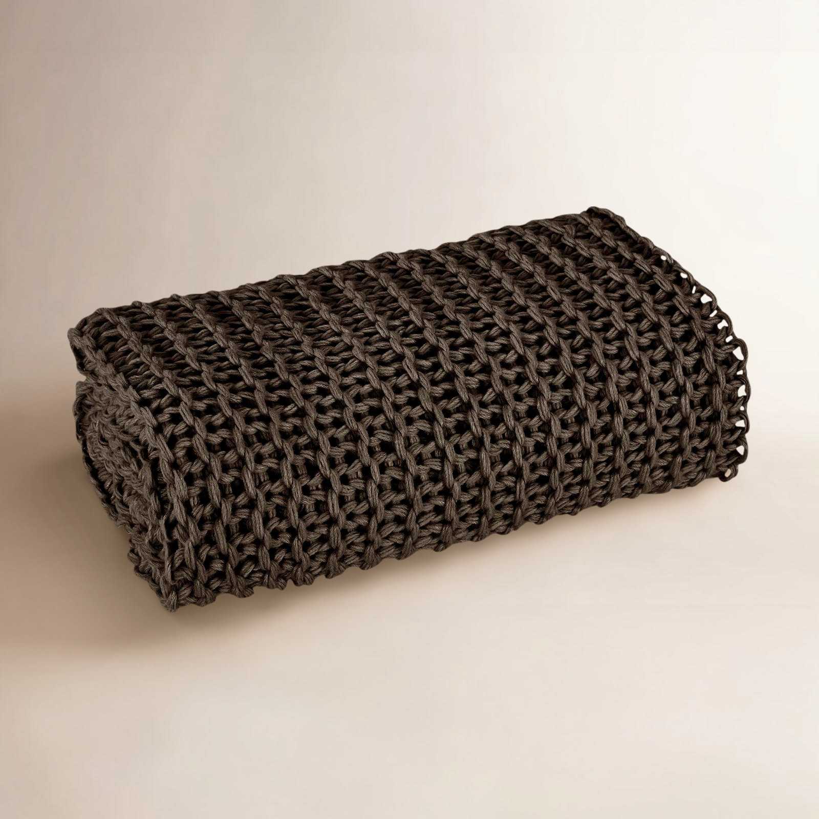 Leon Throw Blanket, Chocolate