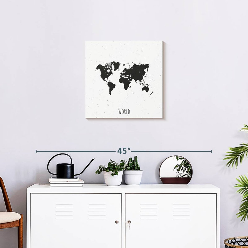 Carte du monde Aliaz, H 20 po x l 20 po