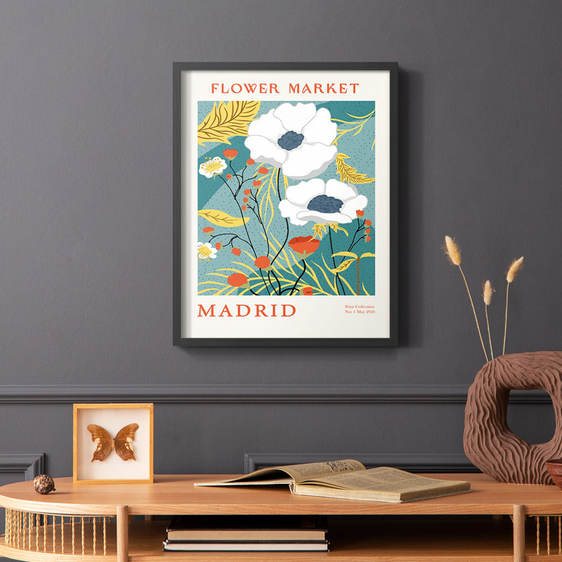 Matisse Xi, reproduction encadrée - bois massif, Noir, H 14 po x l 11 po