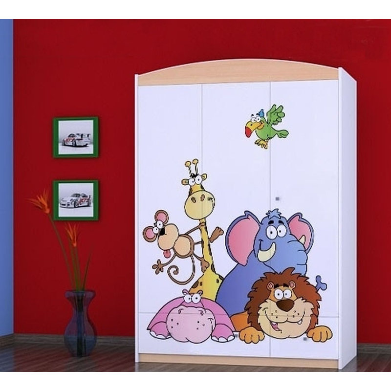 Hanish 3 Door Wardrobe, Beige