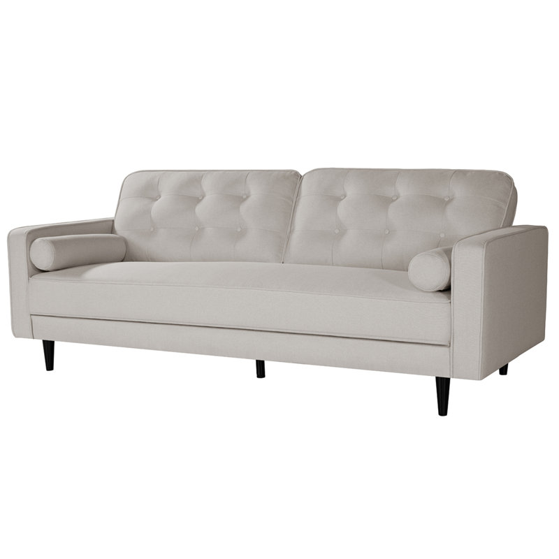 Canapé moderne de 80 pouces de largeur. Canapé en tissu, accoudoir carré