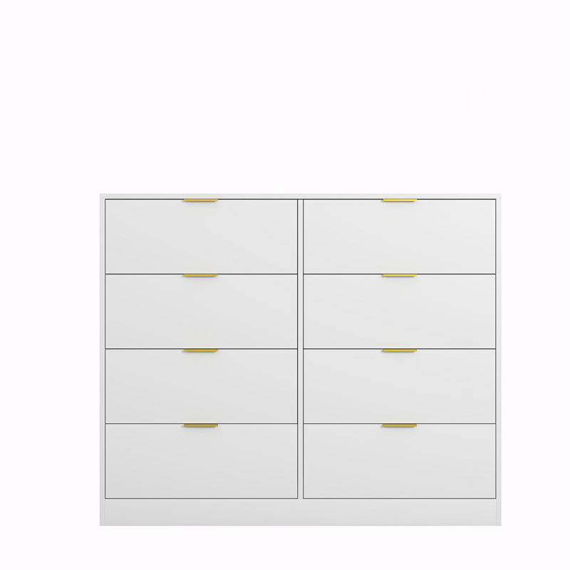 8 Drawers Dresser For Bedroom, White