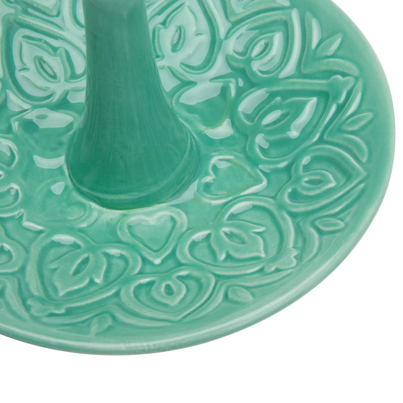 Bletchley Ceramic Heart Turquoise Ring Holder 