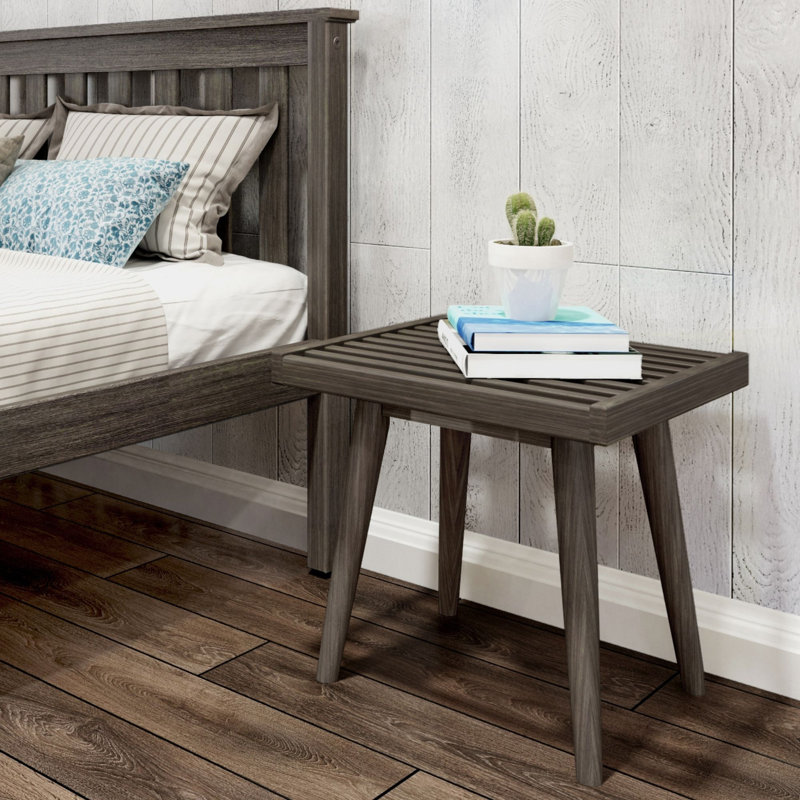 Eilish Solid Wood End Table, Clay