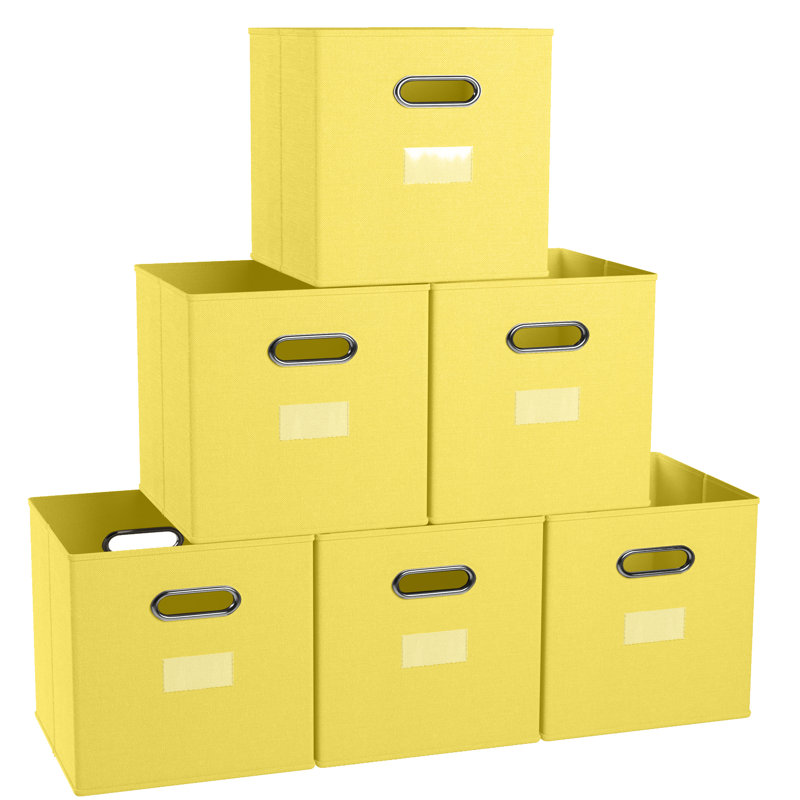 Bac en carton pliable, Jaune