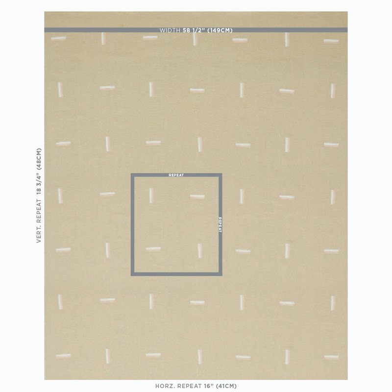 Tissu Schumacher x Caroline Z Hurley, Sable