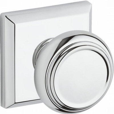 Traditional Passage Door Knob with Traditional Square Rose