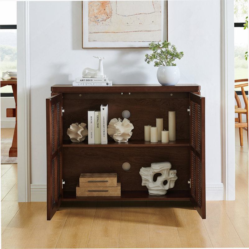 Buffet 39,4 po Mid-Century Modern, Noyer