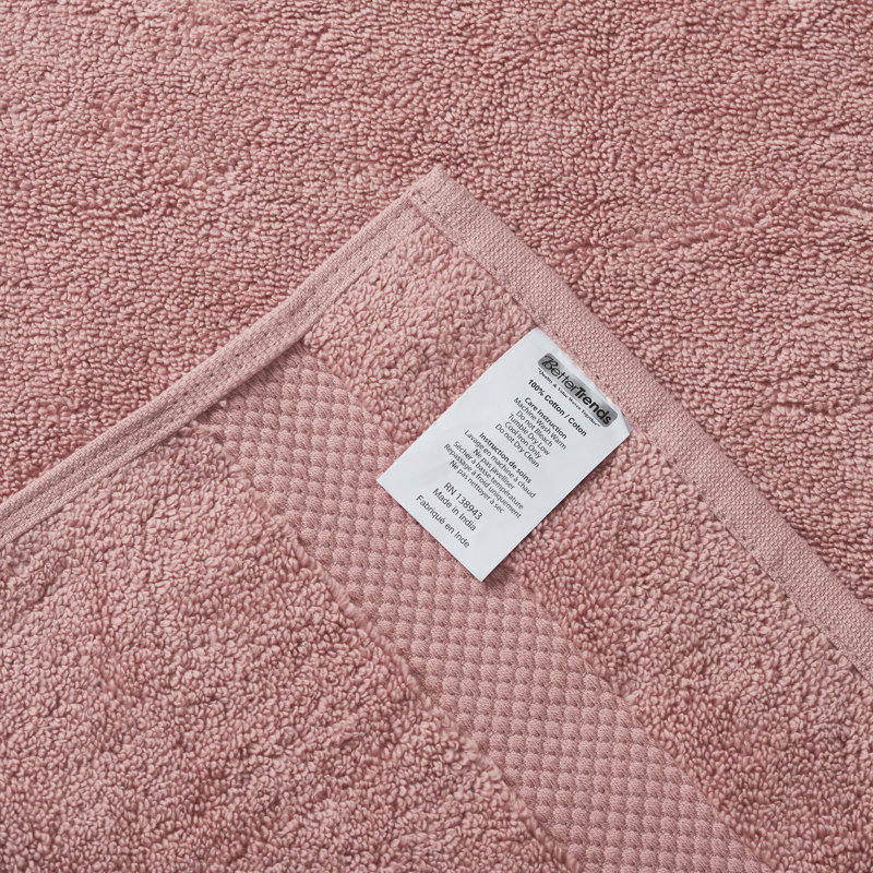 Splash 100% Cotton Zero Twist Washcloth Set, 550 GSM Soft Absorbent Cotton Washcloths & Face Towels for Bathroom, Spa & Daily Use, OEKO-TEX Certified, 50 Pack, Pink