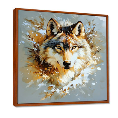 Aquarelle, portrait de loup - reproduction d'art loup