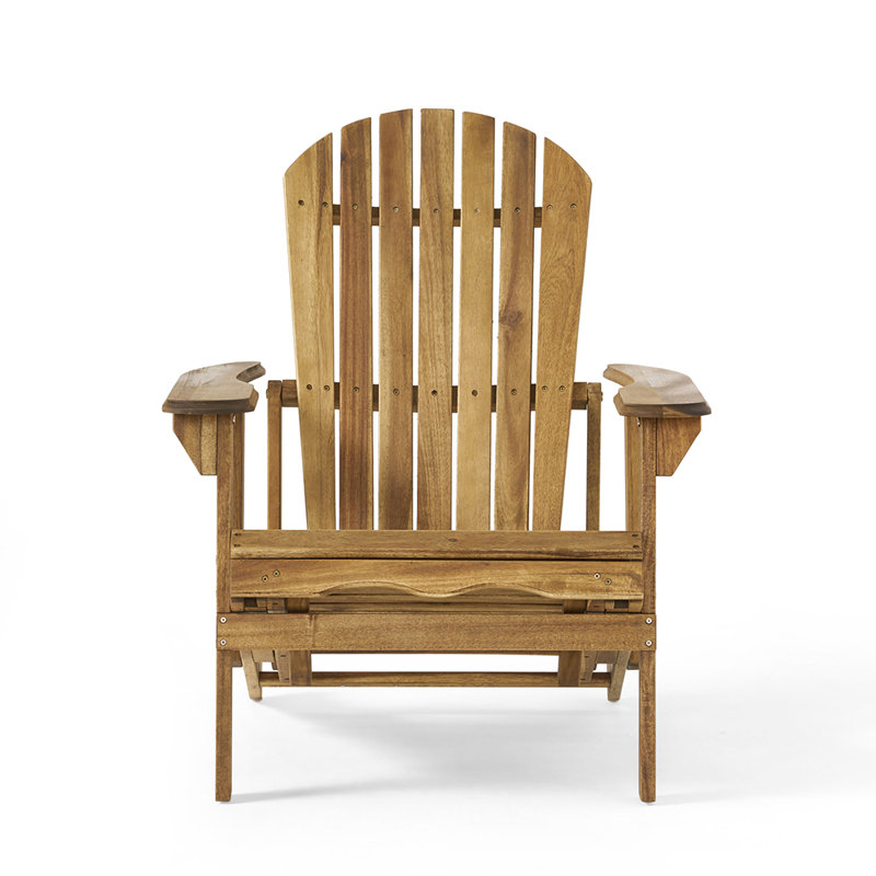 Chaise Adirondack en bois massif Sirkanungo, Brun