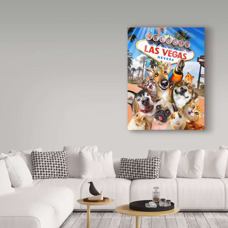 « las vegas animaux », reproduction d’impression sur toile tendue, H 32 po x l 24 po x P 2 po