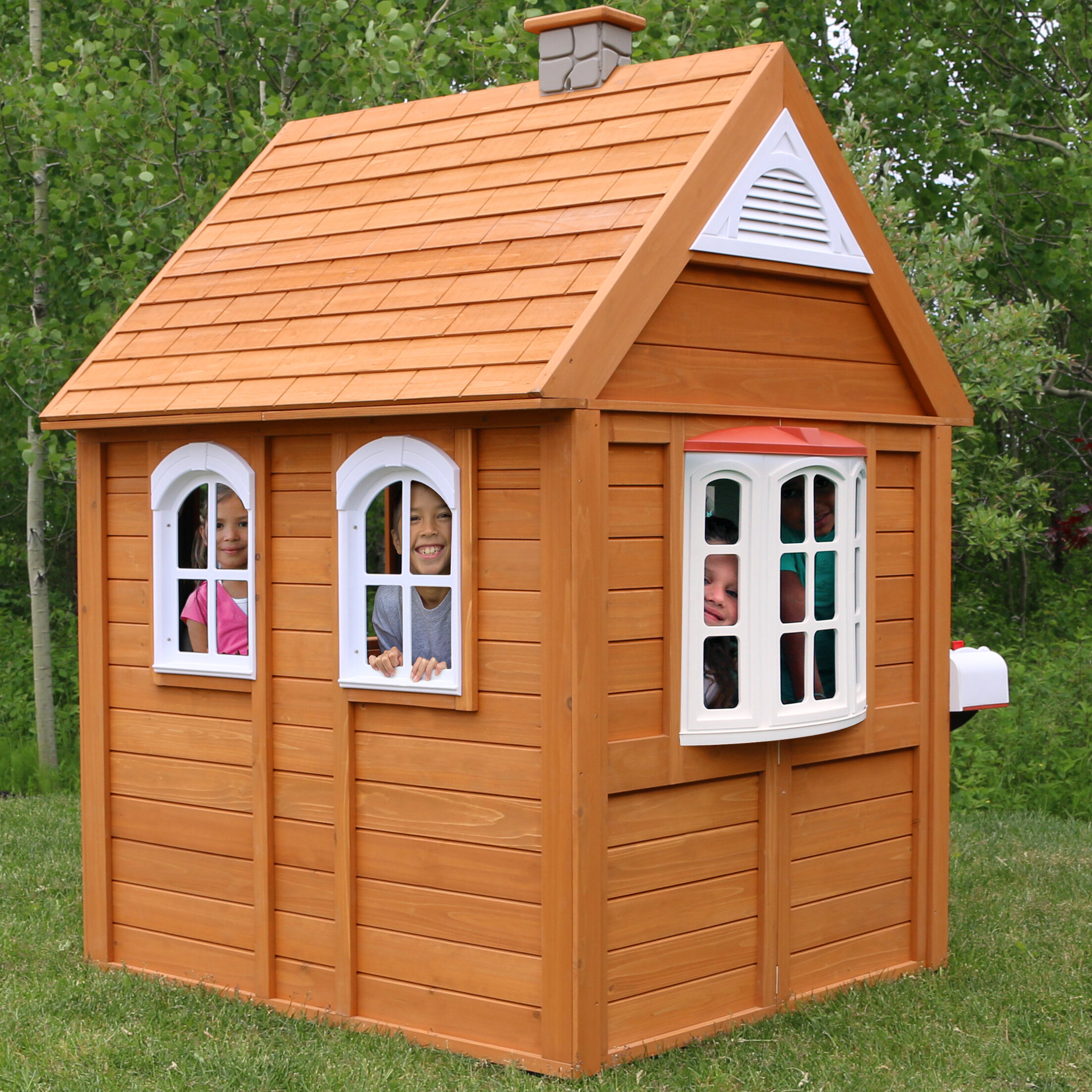 KidKraft Stoneycreek Cedar Playhouse Wayfair