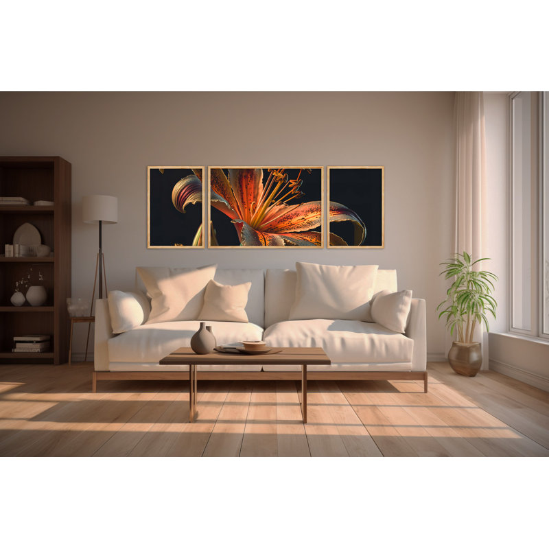 Élégant ensemble de peintures décoratives en panneau de fibres à densité moyenne (3 pièces), 19,7 x 13,8 pouces (2 pièces) et 19,7 x 27,6 pouces (1 pièce) | 100% panneau de fibres à densité moyenne et cadre en bois massif (épaisseur: 0,8 po) | 