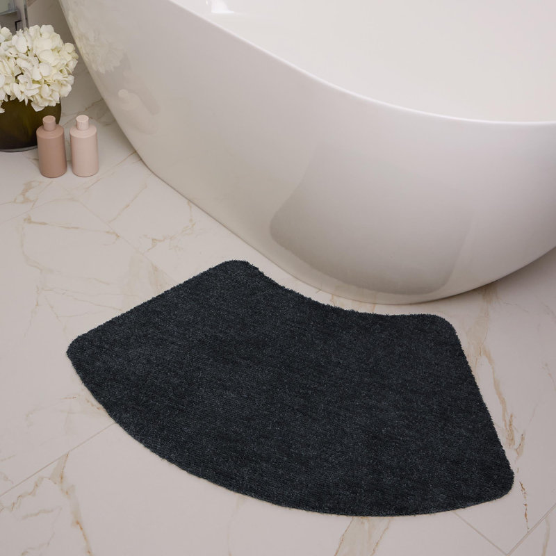 My Mat Soft Bathroom Curve bath mat, Black