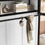 Lit simple en métal blanc avec tablettes et fabrication stable pour une utilisation efficace dans les petits espaces-574758114