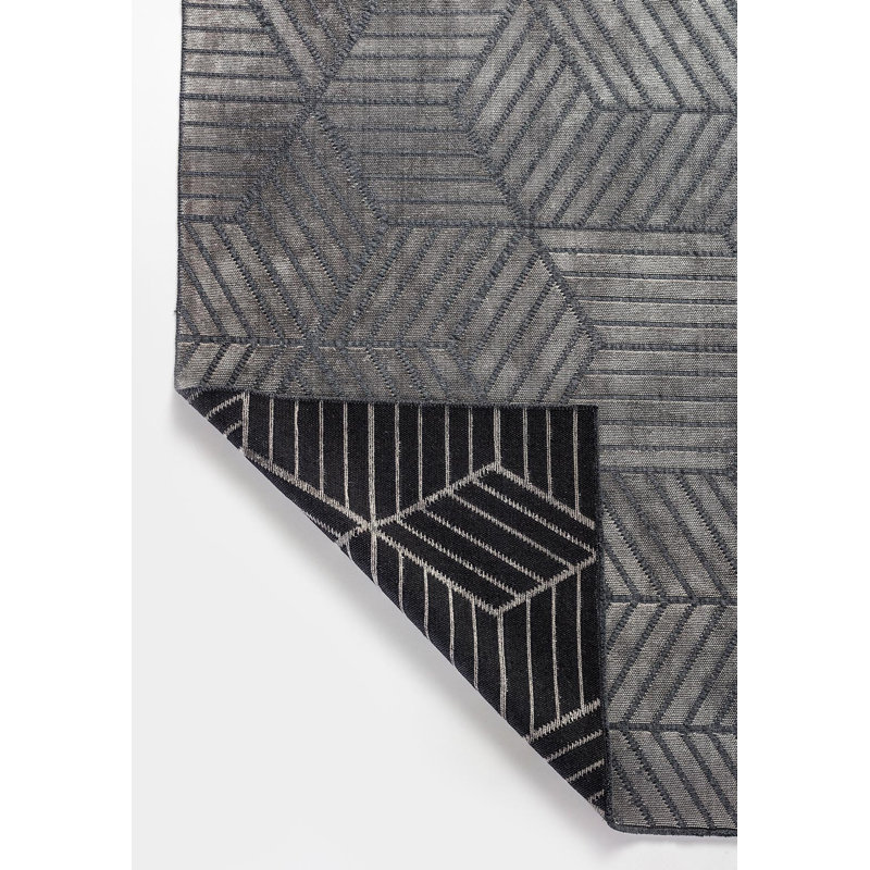 Rapture Geometric Shapes Area Rug in Gray, Rectangle 6'7" x 8'3"
