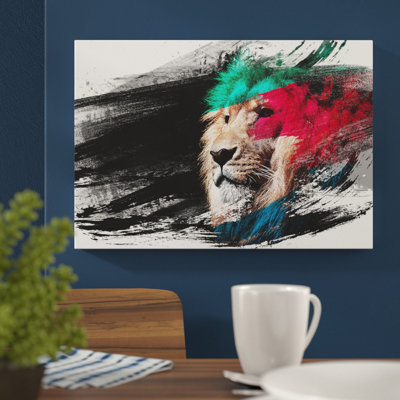 Proud Lion - Wrapped Canvas