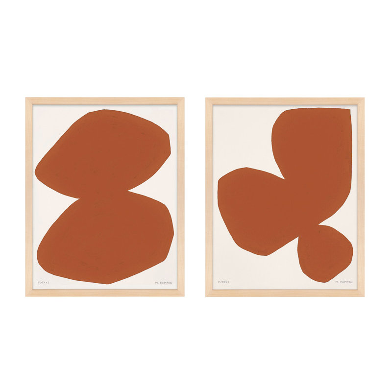 Terra Cotta. Set Of 2 Print by Michael Kempen, Brown, 50'' H x 40'' W