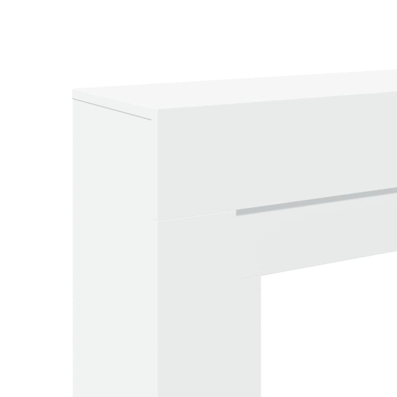 Fireplace Surround 30 Cm Engineered Wood, White, 87.5cm H x 100cm W x 30cm D