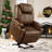 33" Wide Leather Power Recliner with Heated Cushion-290195882