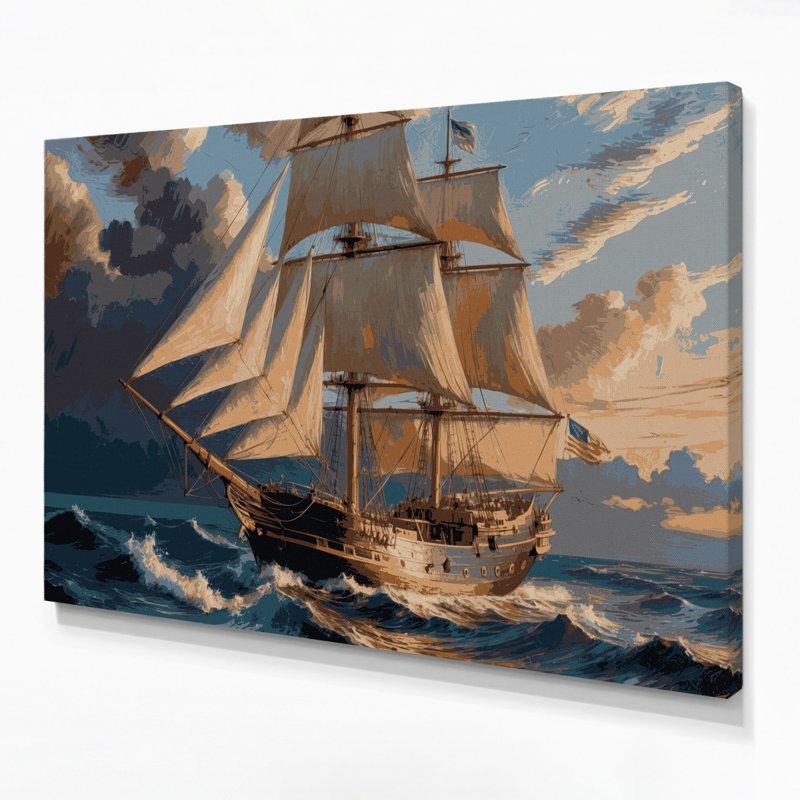 Art mural sur toile gris nautique classique nautique, H 8 po x l 10 po