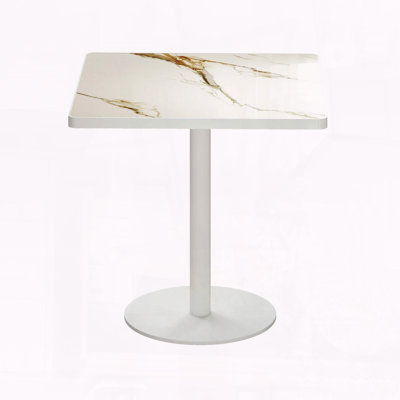 31.5-Inch Square Modern Bistro Table with Faux Marble Top
