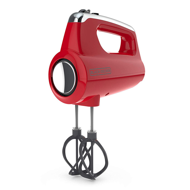 Black + Decker 5 Speed Hand Mixer, Red