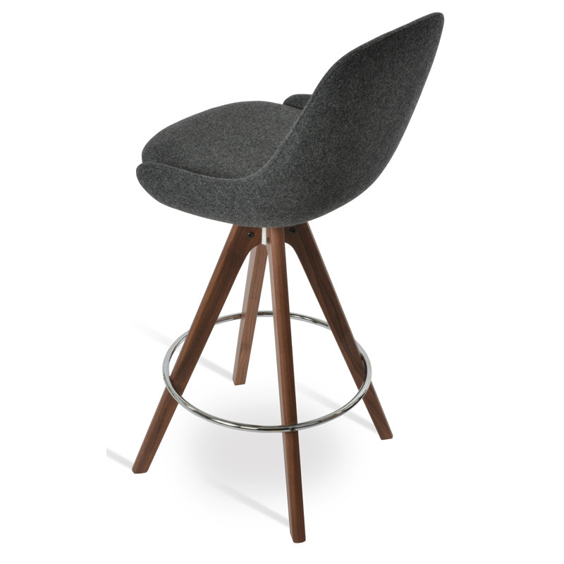 Tabouret de comptoir et de bar, Tabouret de comptoir (hauteur d'assise de 25,5 po), Gris foncé, Gris foncé