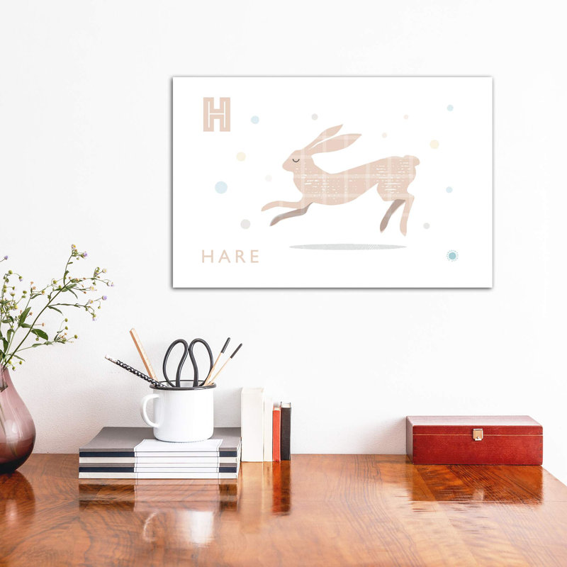 Hare - impression d'art graphique, Toile tendue, Pas de tapis, H 40 po x l 60 po x 1,5 po