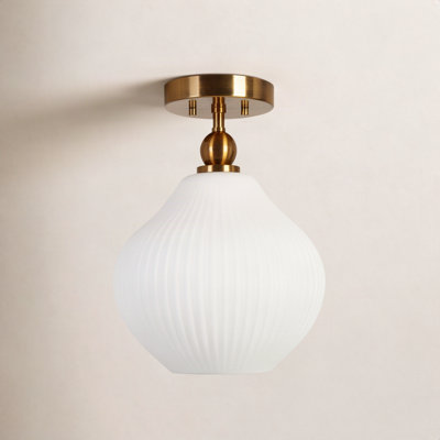 Jonny 12" Single Light Semi Flush Mount