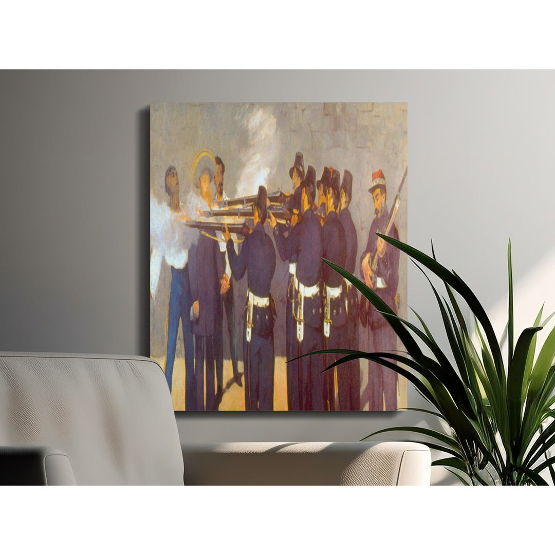 Manet Execution Scene Historical Canvas Wall Art