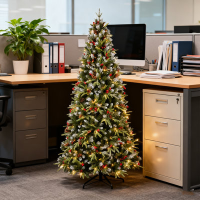 Arbre de Noël enneigé 7Ft