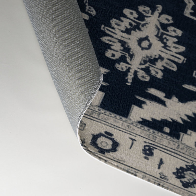 Overdyed Gray Indoor and Outdoor Area Rug, Rectangle 3' x 5'