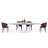 Uleena Extendable Metal Base Dining Table