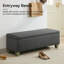 Banc de rangement rembourré en similicuir de 51 po de largeur-1444370130-1444370131