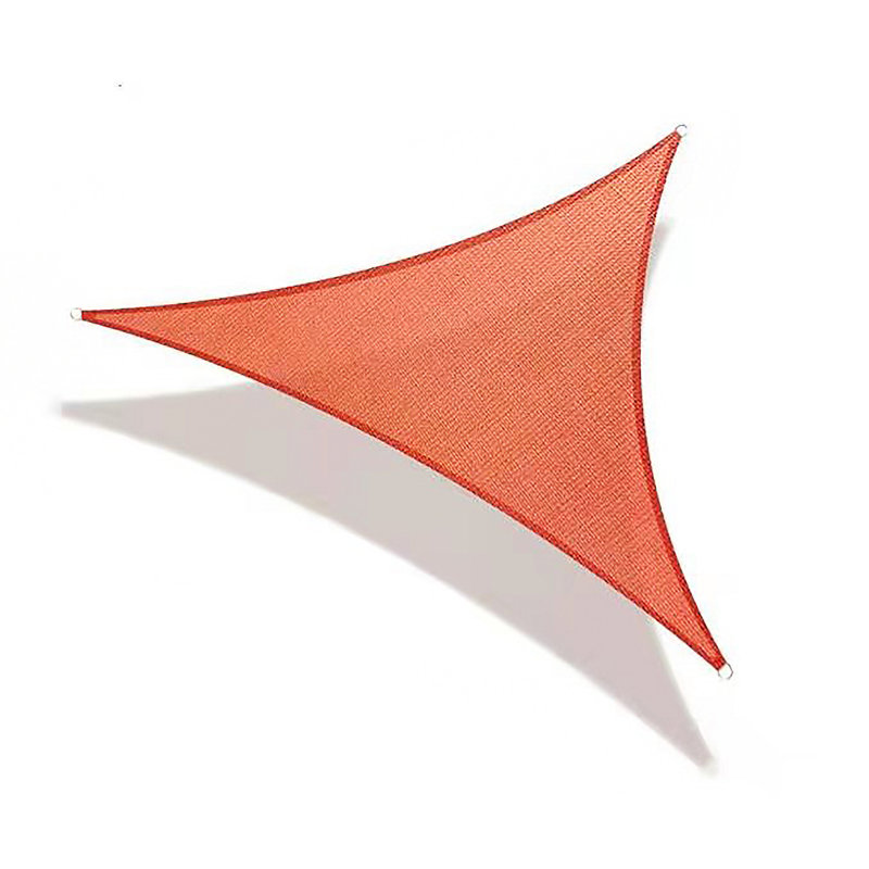 Terracotta Triangle Sun Shade Sail with Stainless Steel D-Rings
