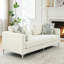 Chaise longue surdimensionnée en chenille avec dossier ouvert, accoudoirs et 4 coussins-945768059