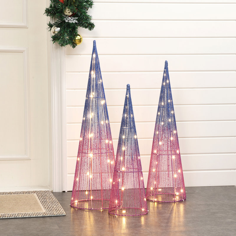 Multi-Color Lighted Trees Indoor and Outdoor Holiday Decoration