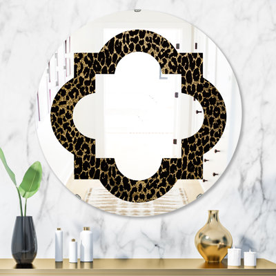Miroir mural en fourrure safari v quadrilobe éclectique