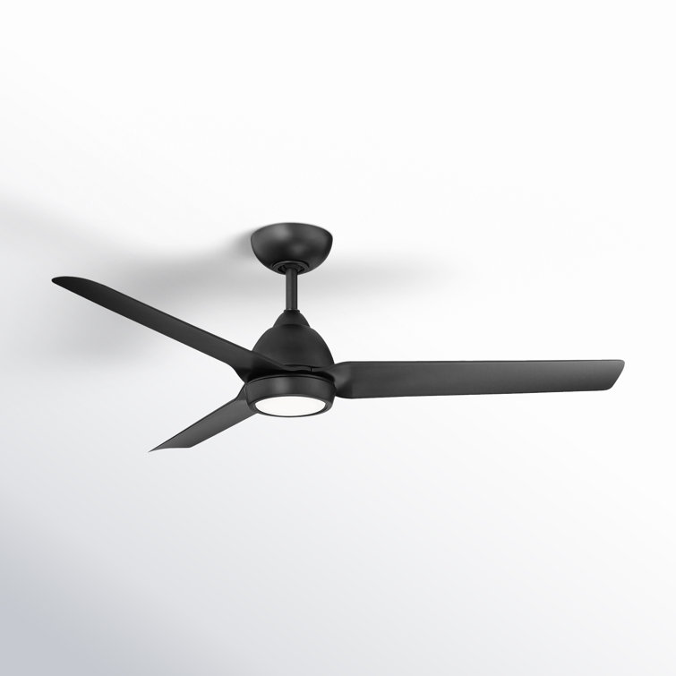 54" Mocha 3 - Blade Outdoor/Indoor Smart Propeller Ceiling Fan with Remote Control Included