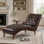 Chaise longue rembourrée élégante avec rembourrage haute densité et pieds en bouleau robustes, parfaits pour la détente et le style