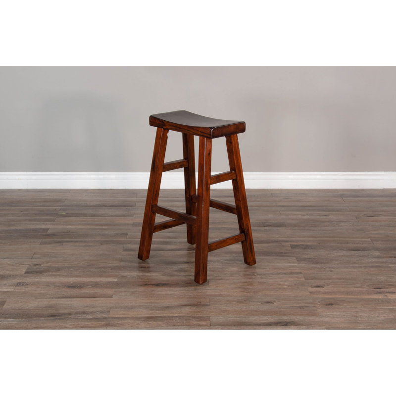 Anneliesa Solid Wood Counter Stool, Dark Chocolate, Counter Stool (24" Seat Height)