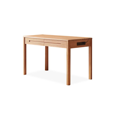 Burlywood Rectangular Solid Wood Writing desk with drawers desk