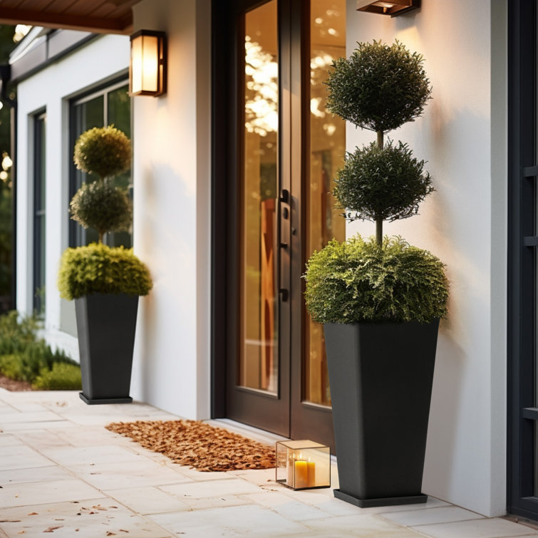 Amimma Large Rectangular Tall Planters for Indoor/Outdoor