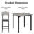 Marble 5-Piece Dining Table Set: Counter-Height Table & Stools | Space-Saving for Kitchen, Office, Small Spaces-2091658089
